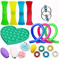 19Pcs Juguetes Sensoriales- Kit de Juguetes Antiestrés- para Aliviar el Estrés para Niños y Adultos- Sensory Fidget Toys…